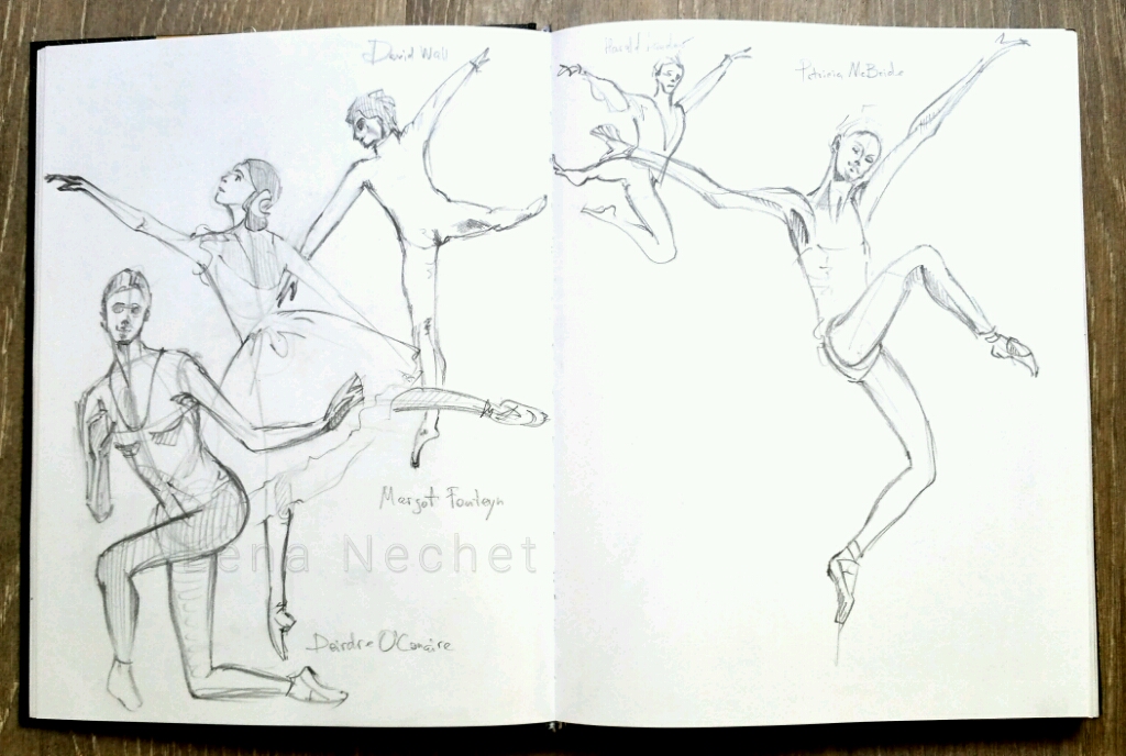 Sketchbook Ballet Dancers 5 Lena Nechet