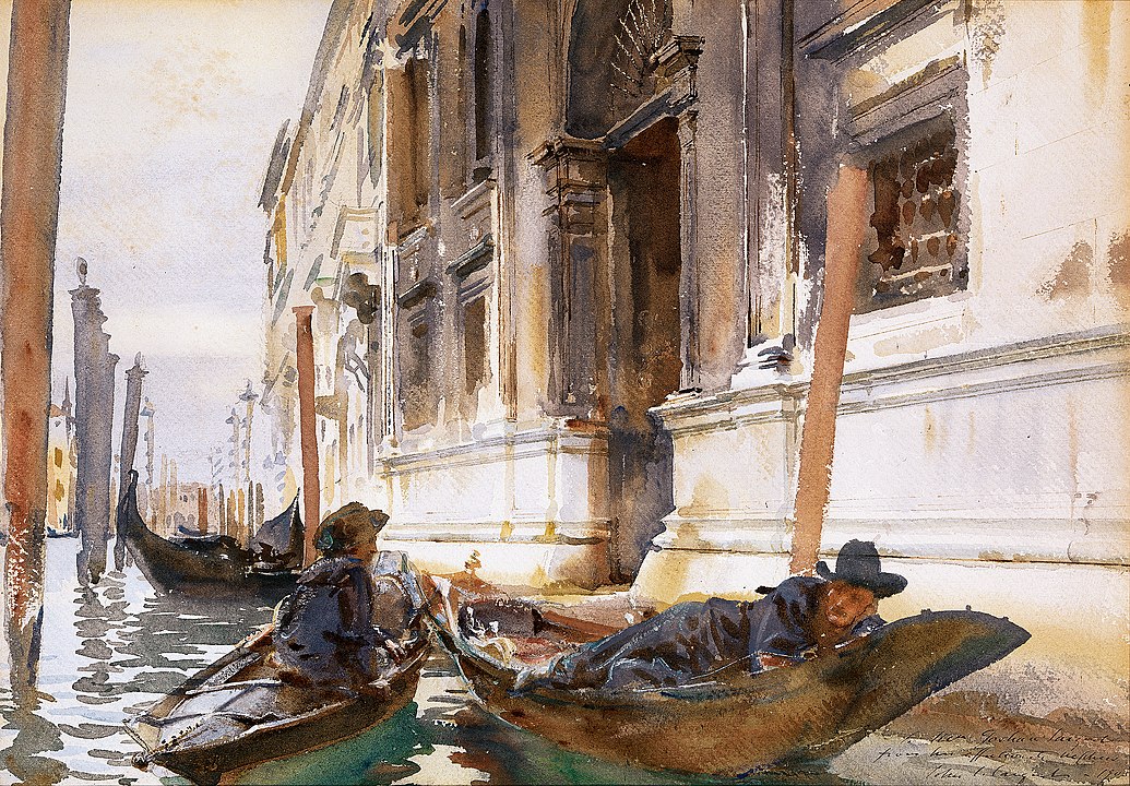 john singer sargent gondoliers siesta